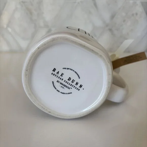Rae Dunn Chirp White Mug with Yellow Chick Mug Charm New - Picture 7 of 9